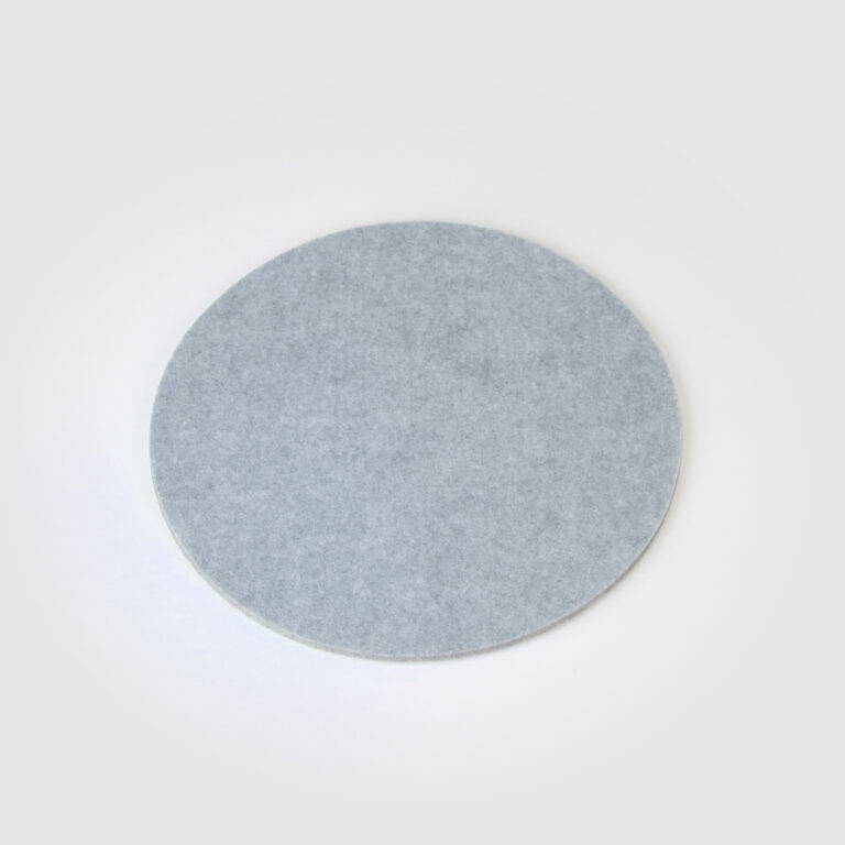 Runder Zuschnitt aus Filz Violan in Farbe silvergrey