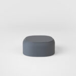 Niedriger Behälter Jul, Topansicht als Deckel, Farbe basalt